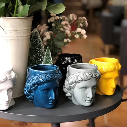 David's Head Ceramic Porcelain Mug