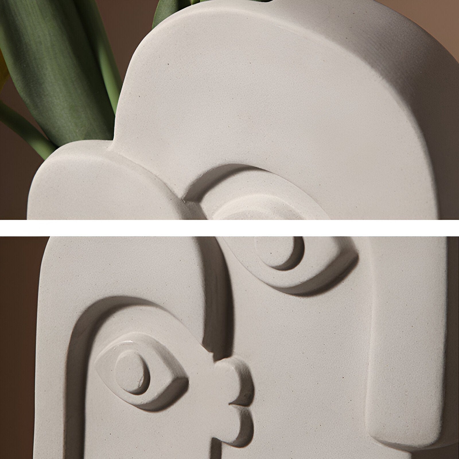 Abstract Face Ceramic Vase