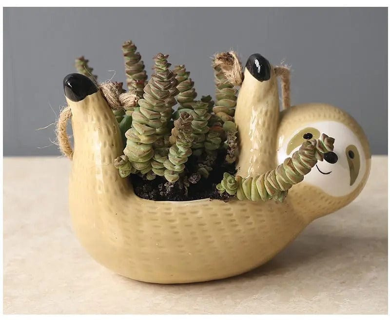 Sloth Ceramic Hanging Succulent Planter