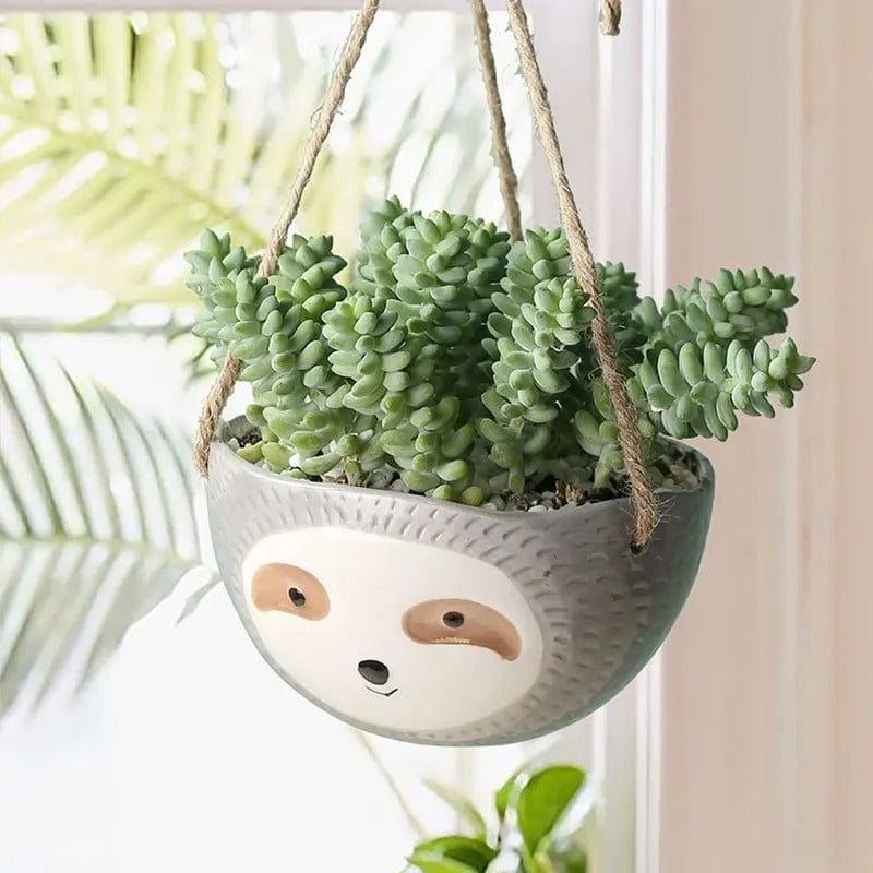 Sloth Ceramic Hanging Succulent Planter