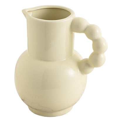 White Pitcher Flower Vase 