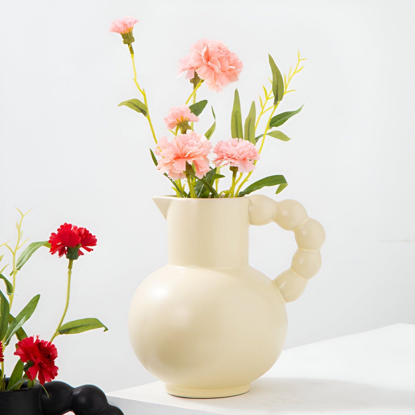 White Pitcher Flower Vase