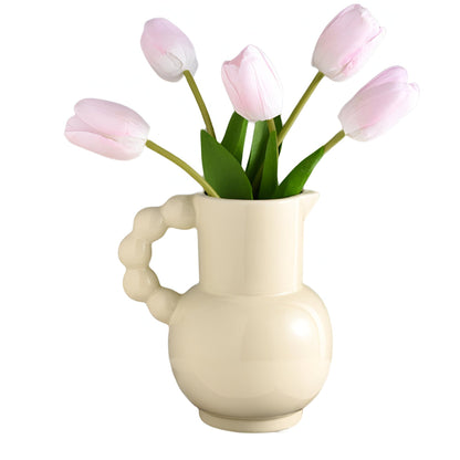 White Pitcher Flower Vase