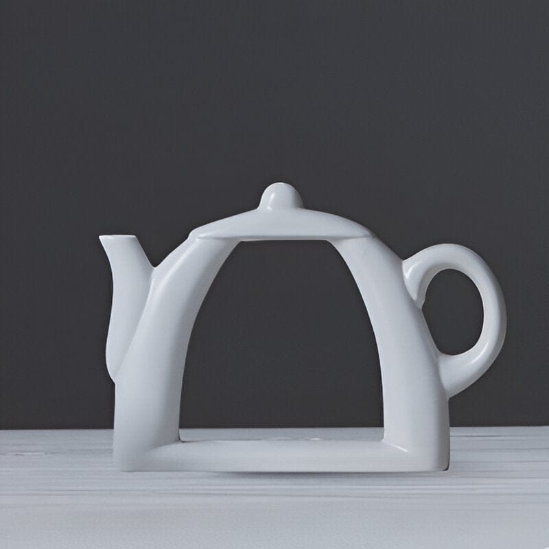 White Ceramic Tea Time Vases