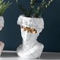 Ceramic David Bust Planter Vase Statue