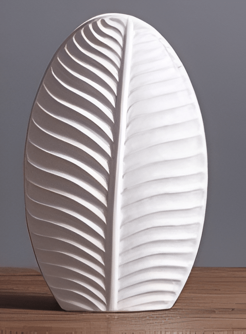 White Leaf Vases