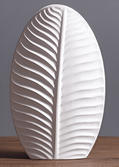 White Leaf Vases