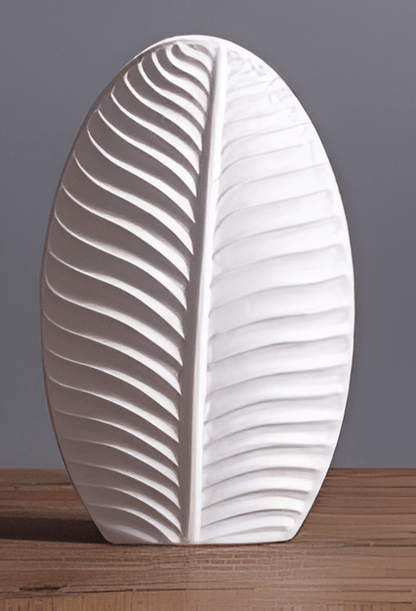 White Leaf Vases