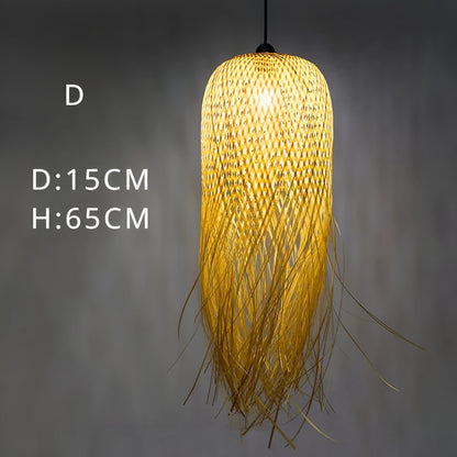 Bamboo Hanging Chandelier LED Lights