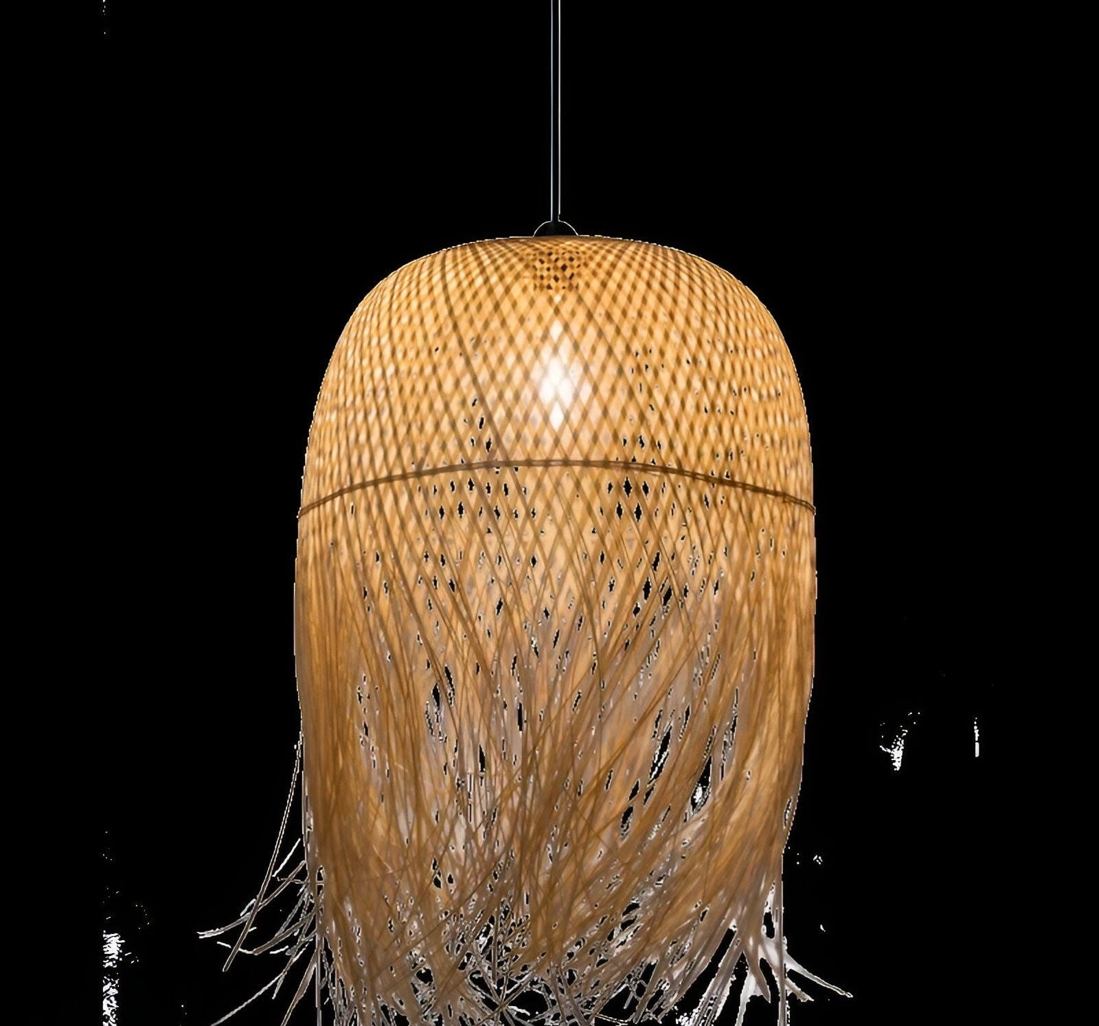 Bamboo Hanging Chandelier LED Lights