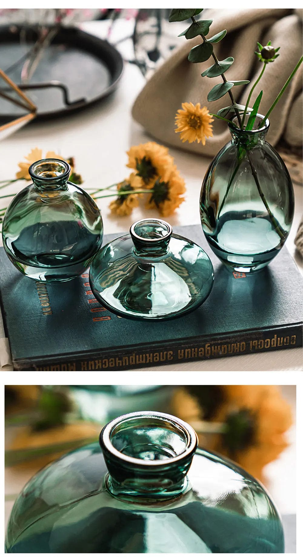  Cezanne Glass Vase 3-Piece Set