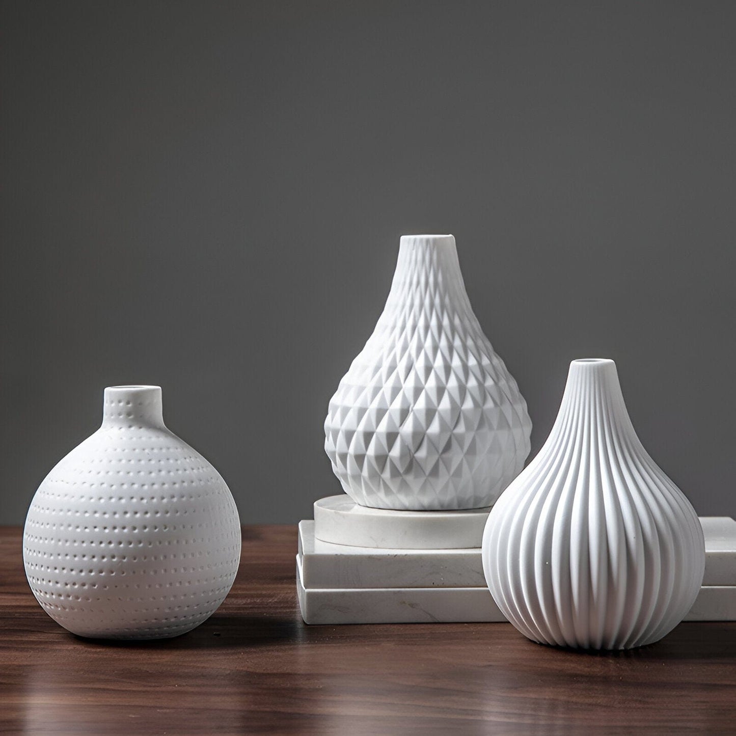 Textured Raindrop Vases