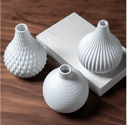 Textured Raindrop Vases