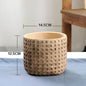 Natural Rattan Texture Cement Planter