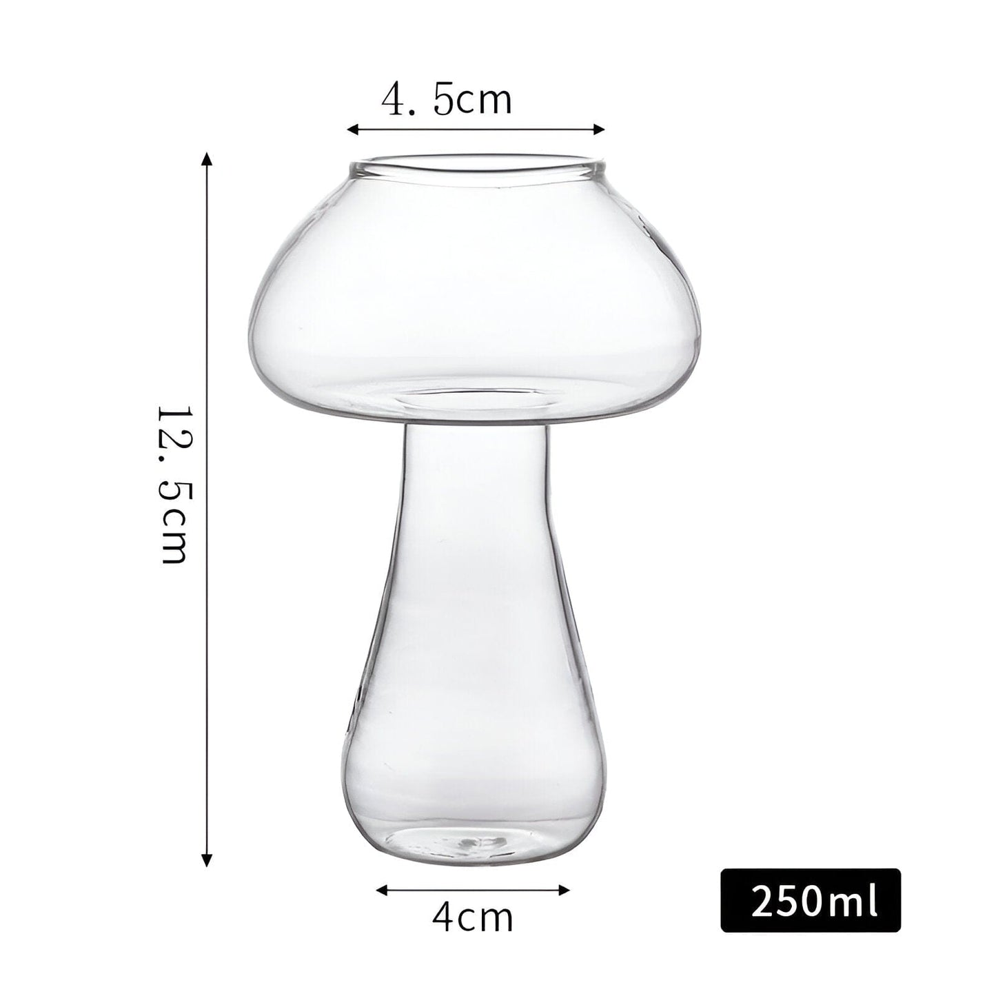 Clear Mushroom Glass Drinkware Set