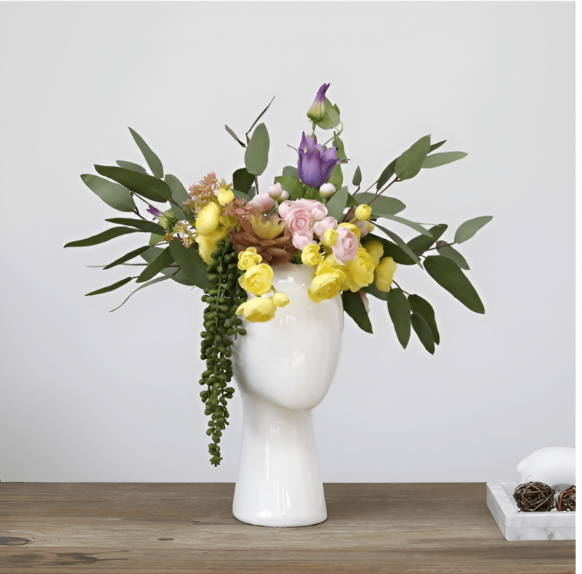 Head Shaped Flower Vase