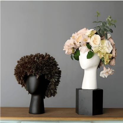 Head Shaped Flower Vase