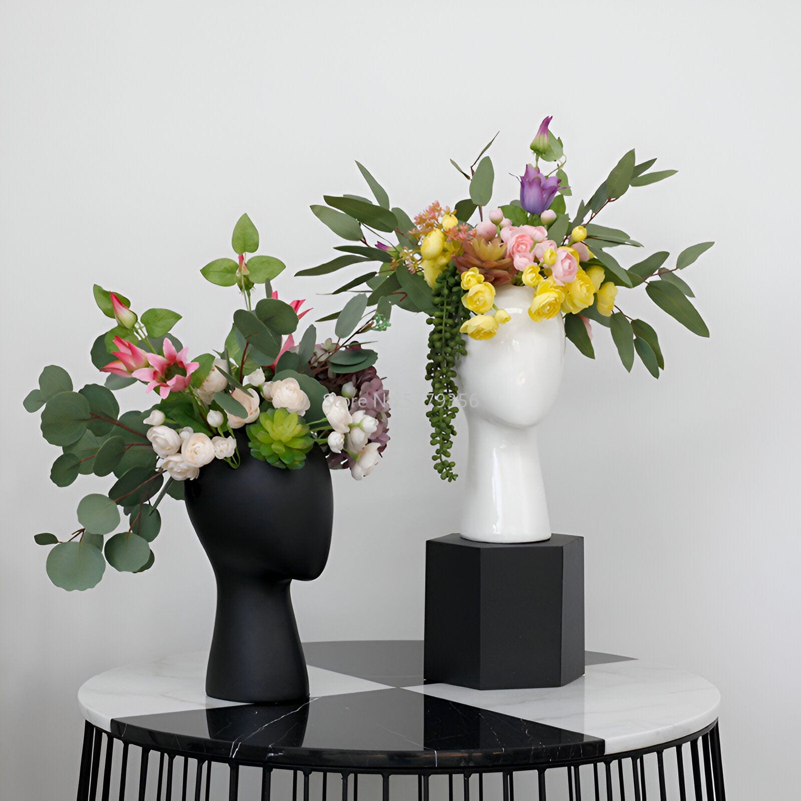 Head Shaped Flower Vase