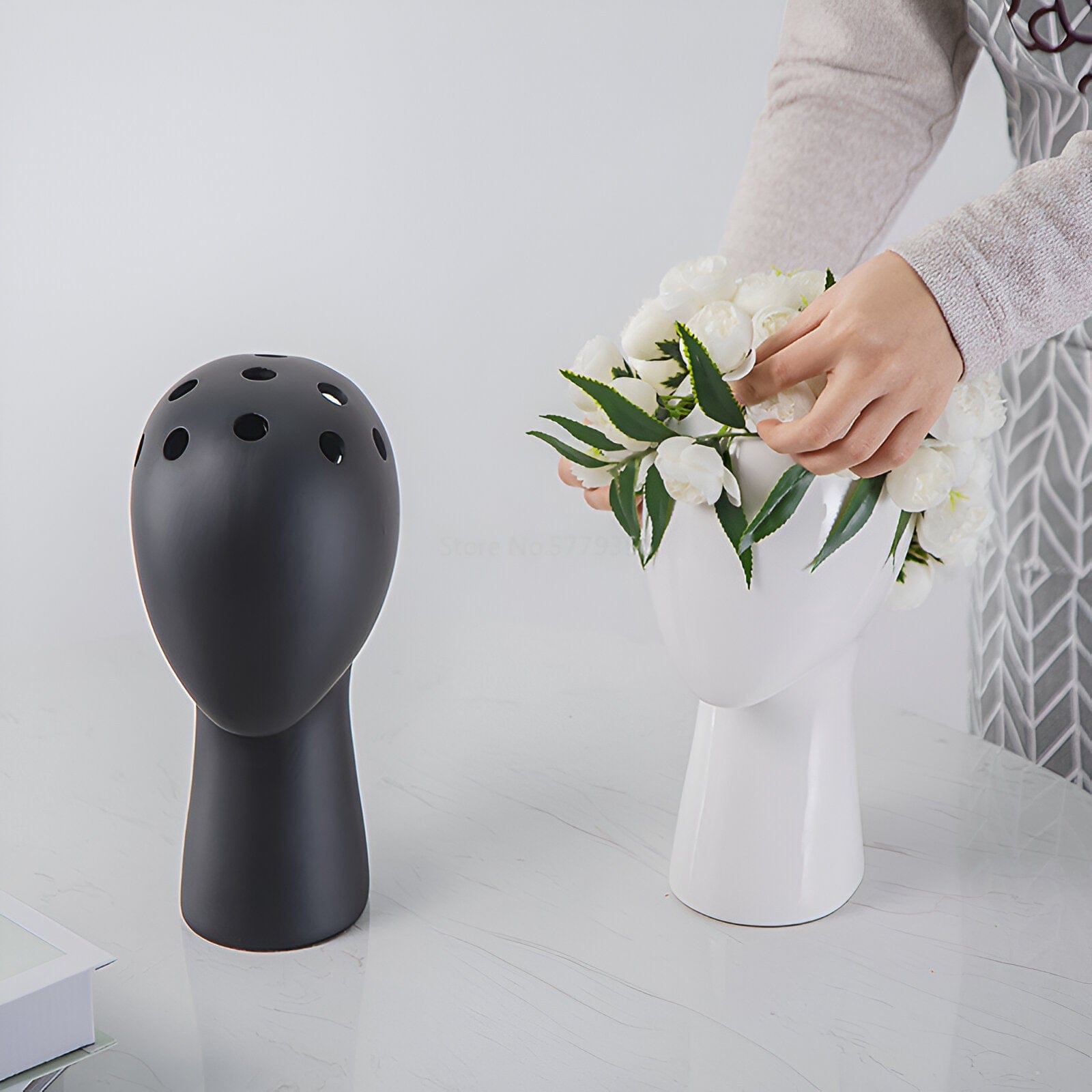 Head Shaped Flower Vase