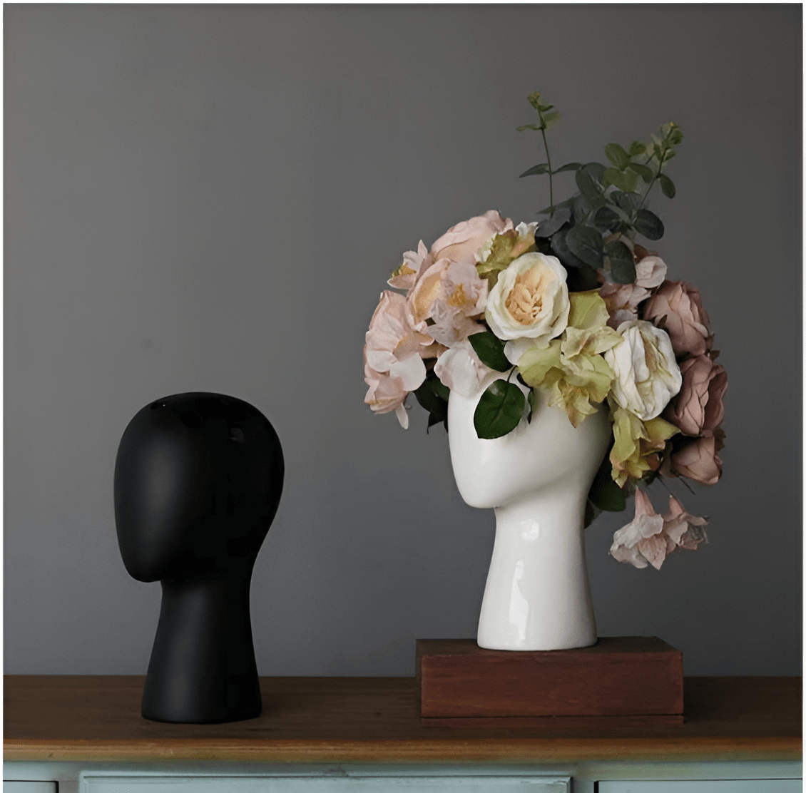 Head Shaped Flower Vase