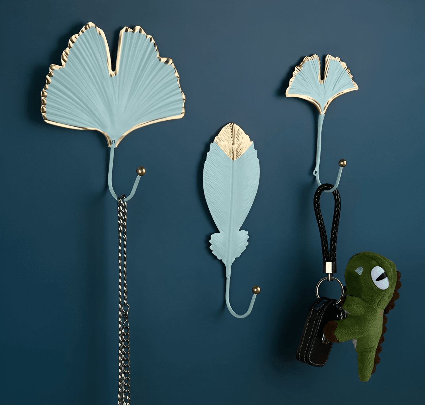 Nature's Leaves Metal Wall Hooks