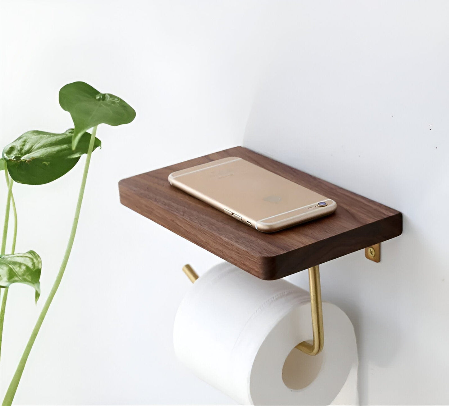 Multipurpose Wooden Toilet Roll Holder