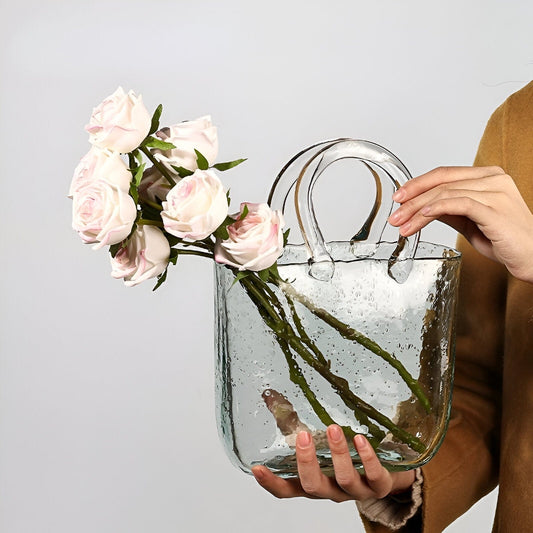 Tote Bag & Basket Glass Vase