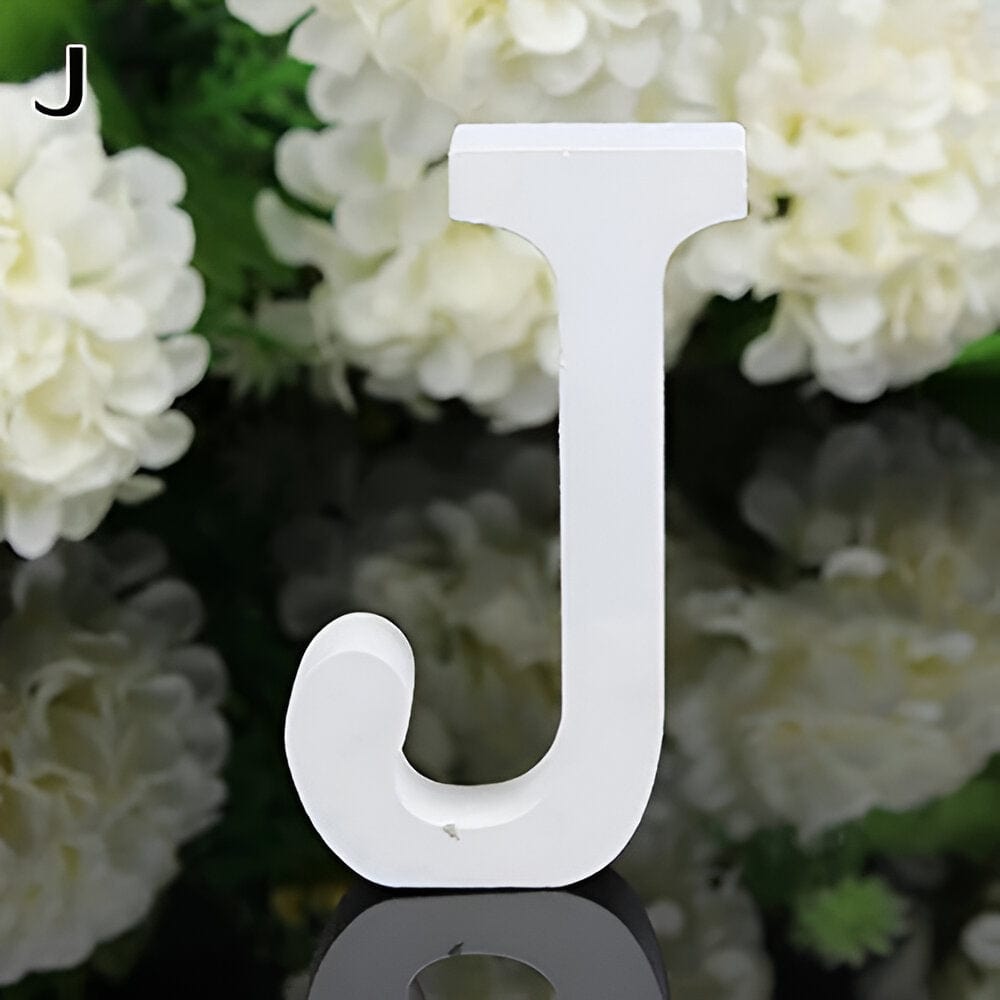 White Freestanding Mountable Wooden Alphabet Letter