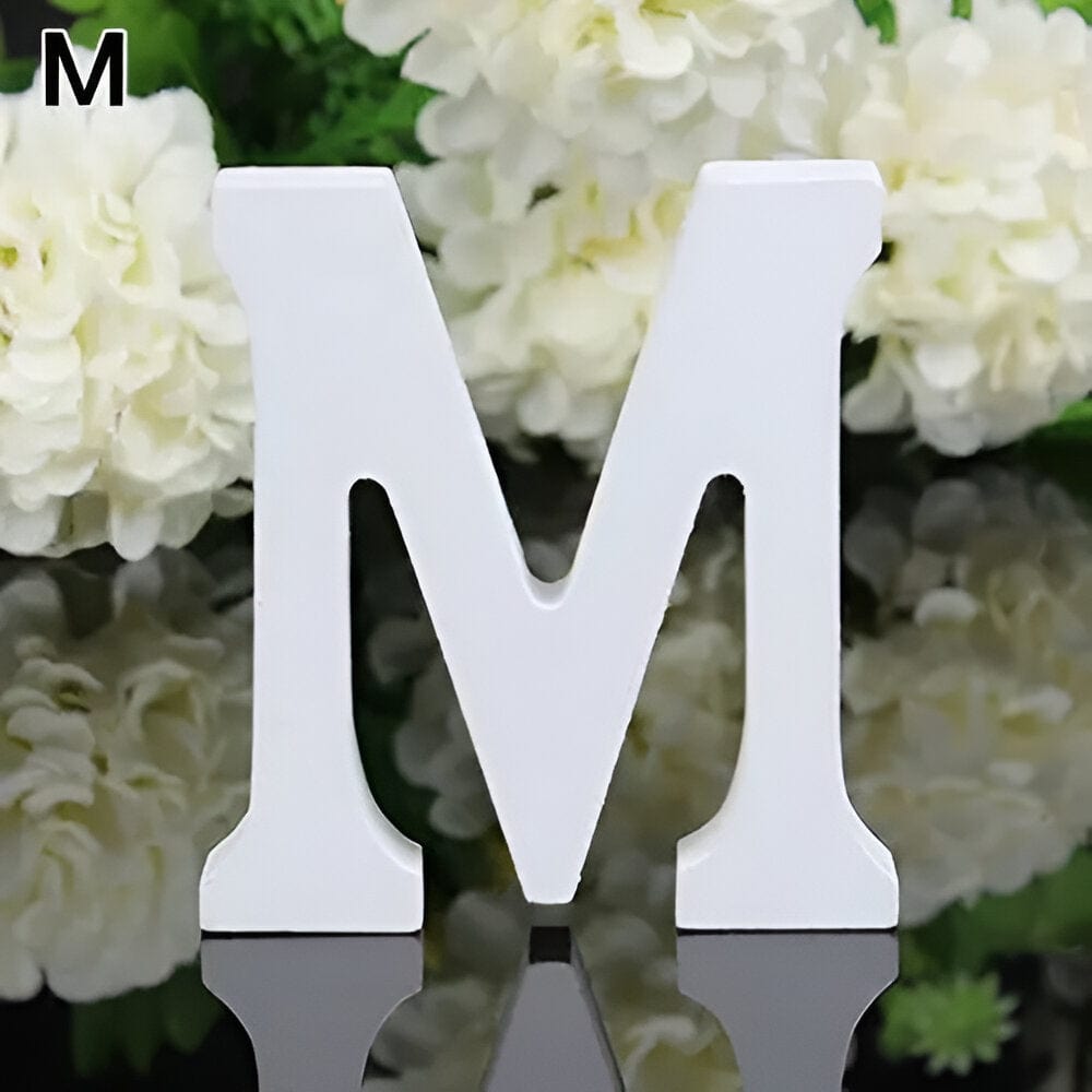 White Freestanding Mountable Wooden Alphabet Letter