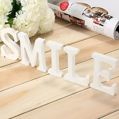 White Freestanding Mountable Wooden Alphabet Letter