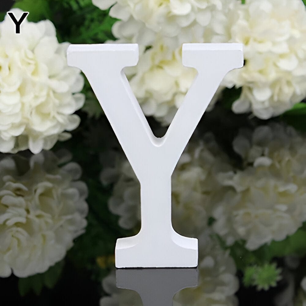 White Freestanding Mountable Wooden Alphabet Letter