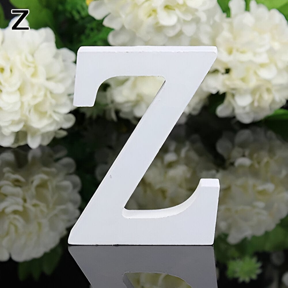 White Freestanding Mountable Wooden Alphabet Letter