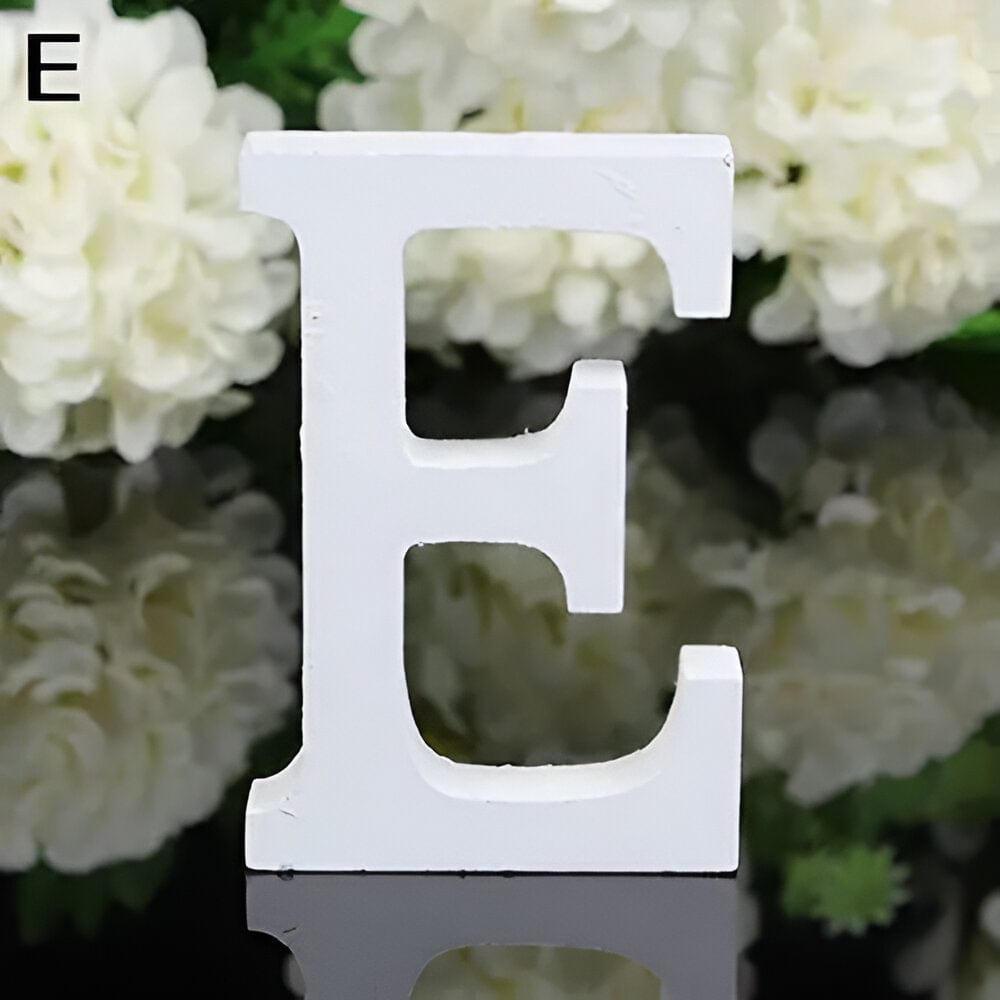 White Freestanding Mountable Wooden Alphabet Letter