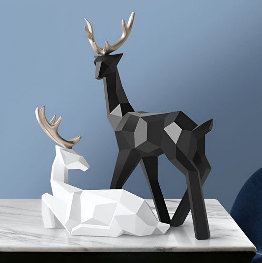 Reindeer Scandinavian Sculpture Set Of 2