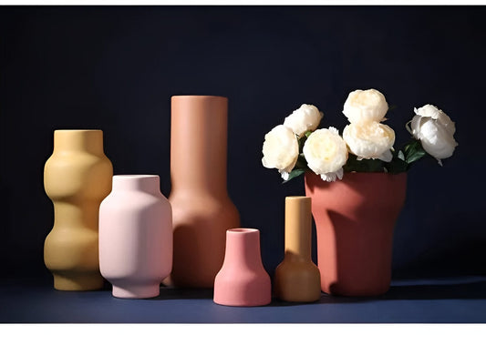 Warm Berry Palette Ceramic Flower vases