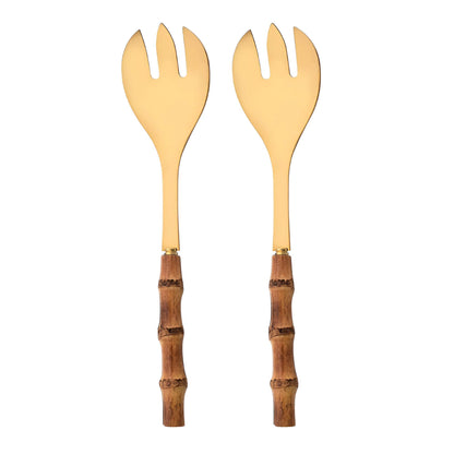 Bamboo Handle Spork Set