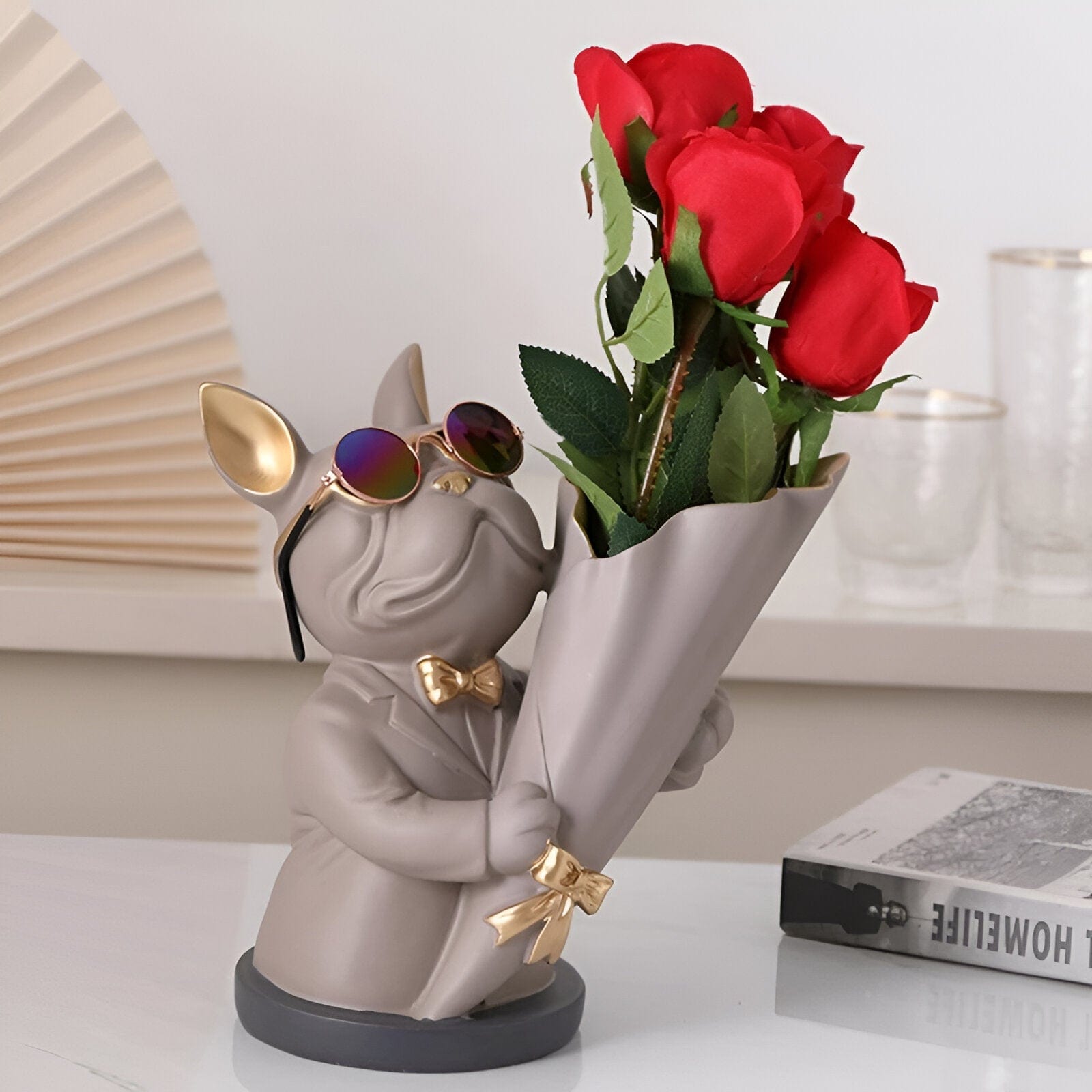 French Bulldog Flower Vase