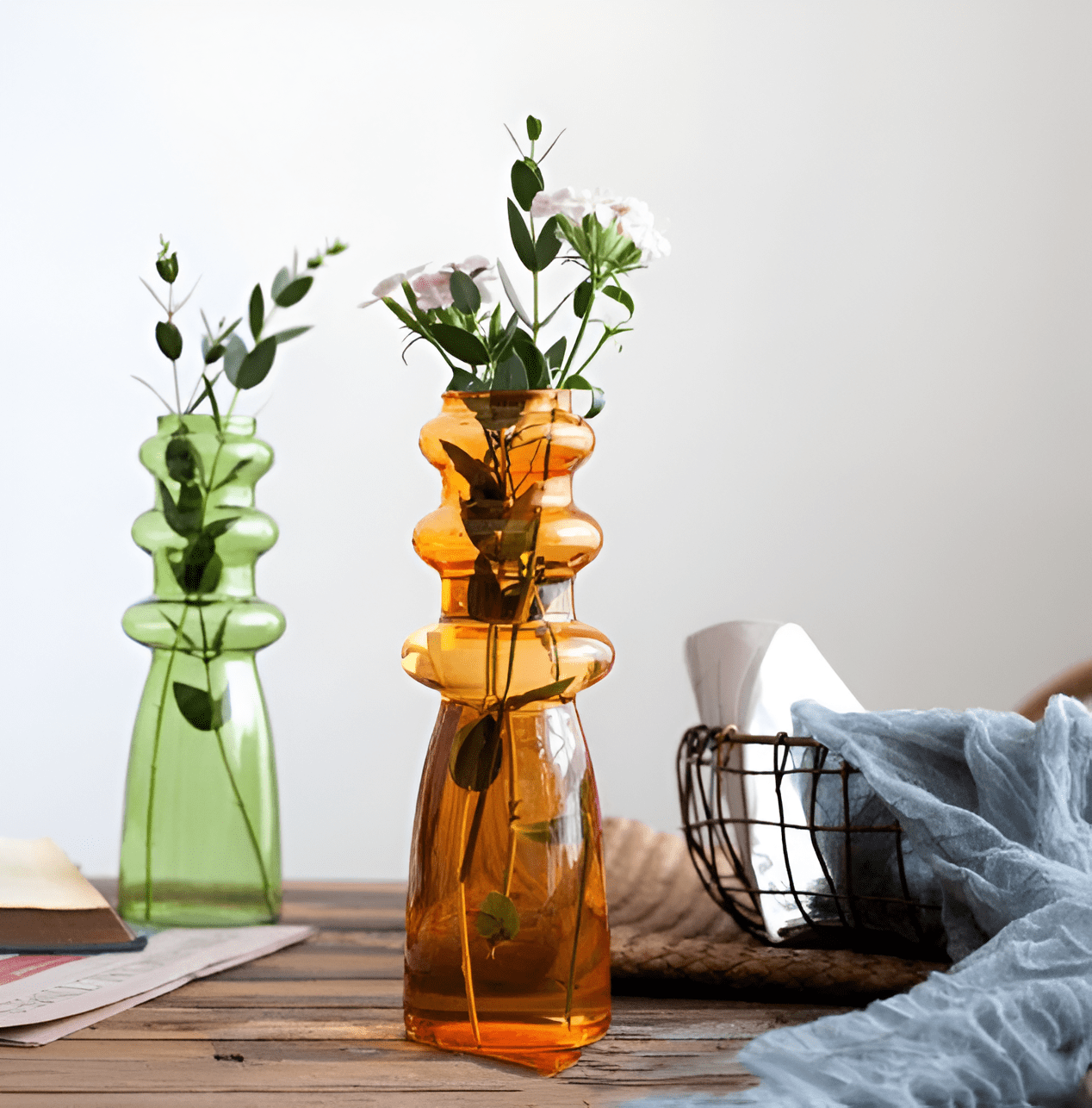 Stained Glass Transparent Vase