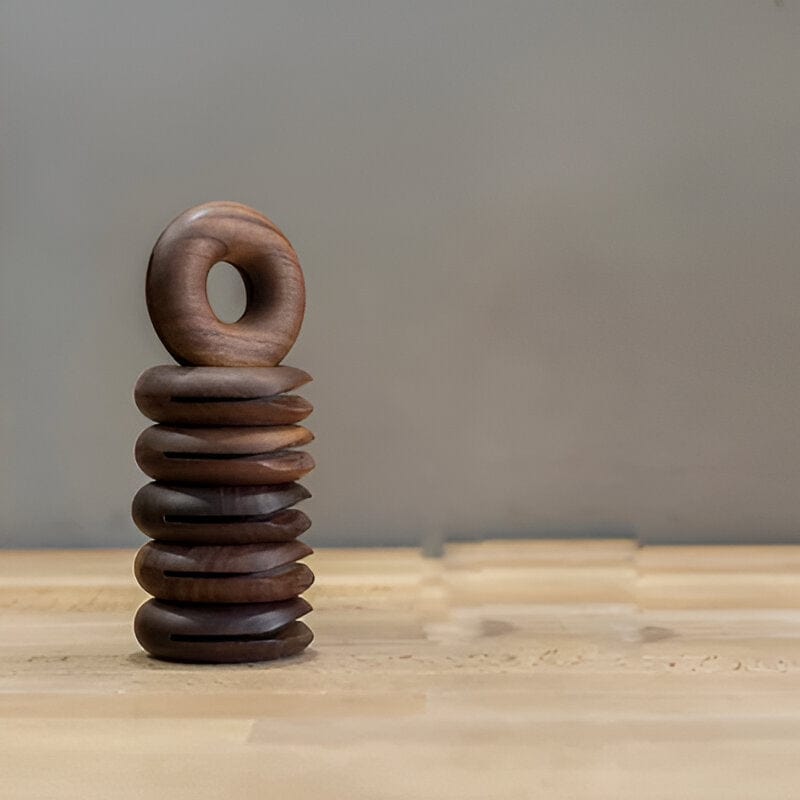 Wooden Doughnut Bag Clip