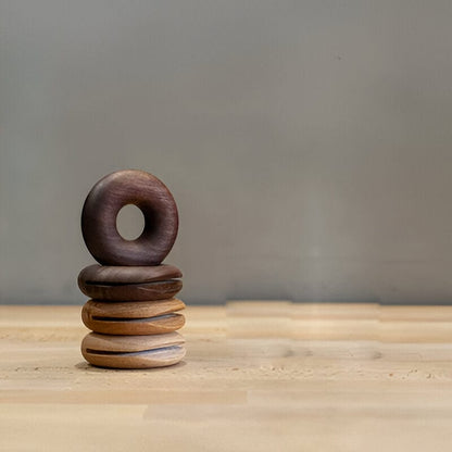 Wooden Doughnut Bag Clip