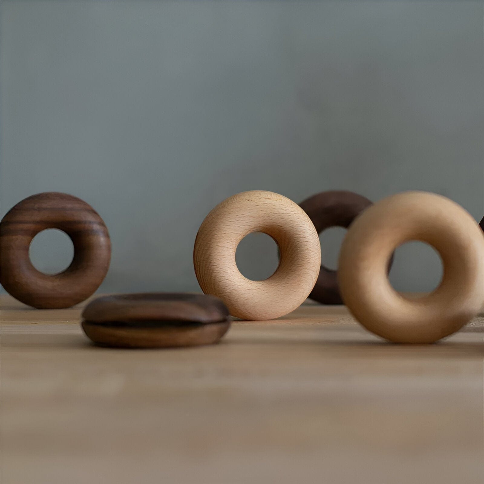 Wooden Doughnut Bag Clip