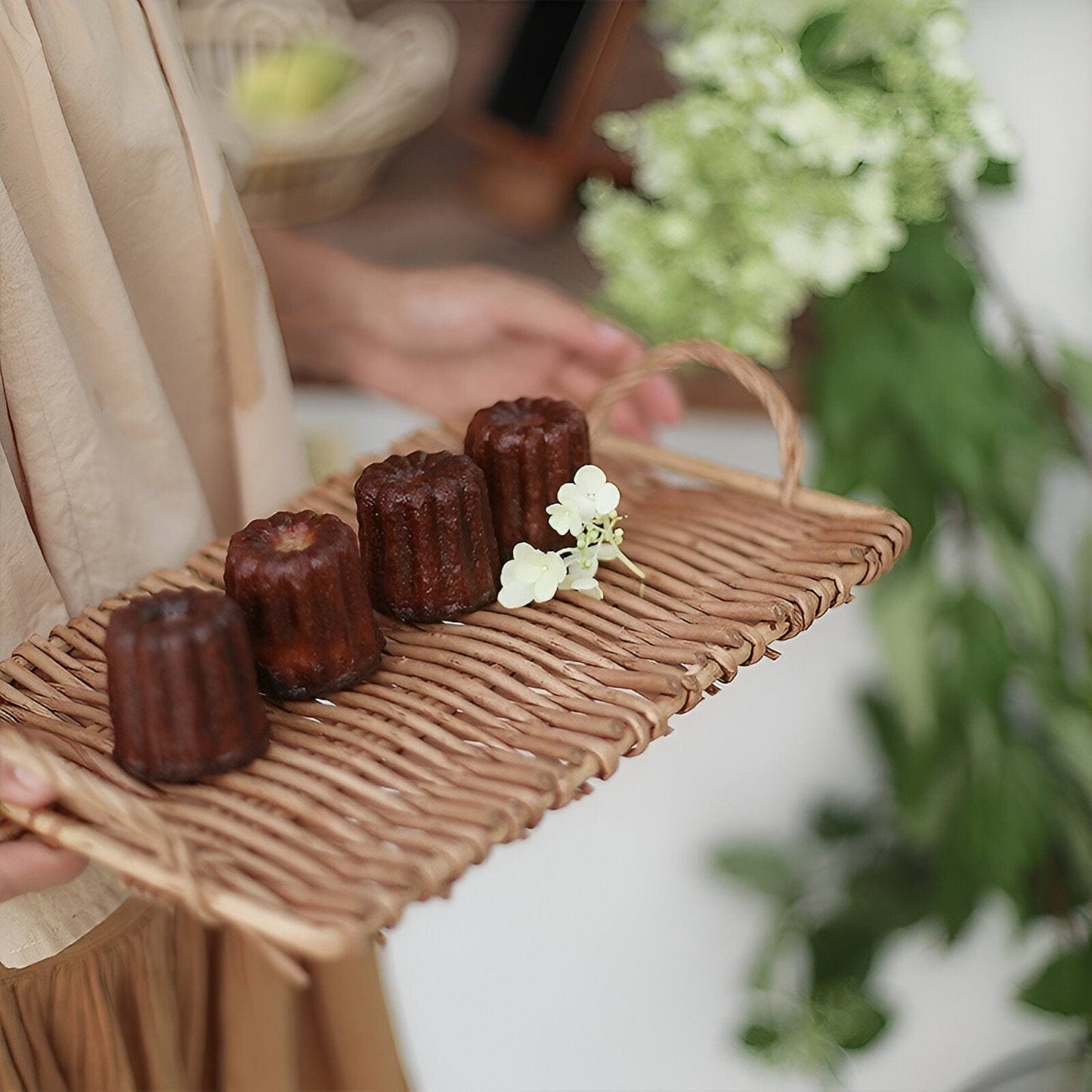 Woven Rattan Serving Tray