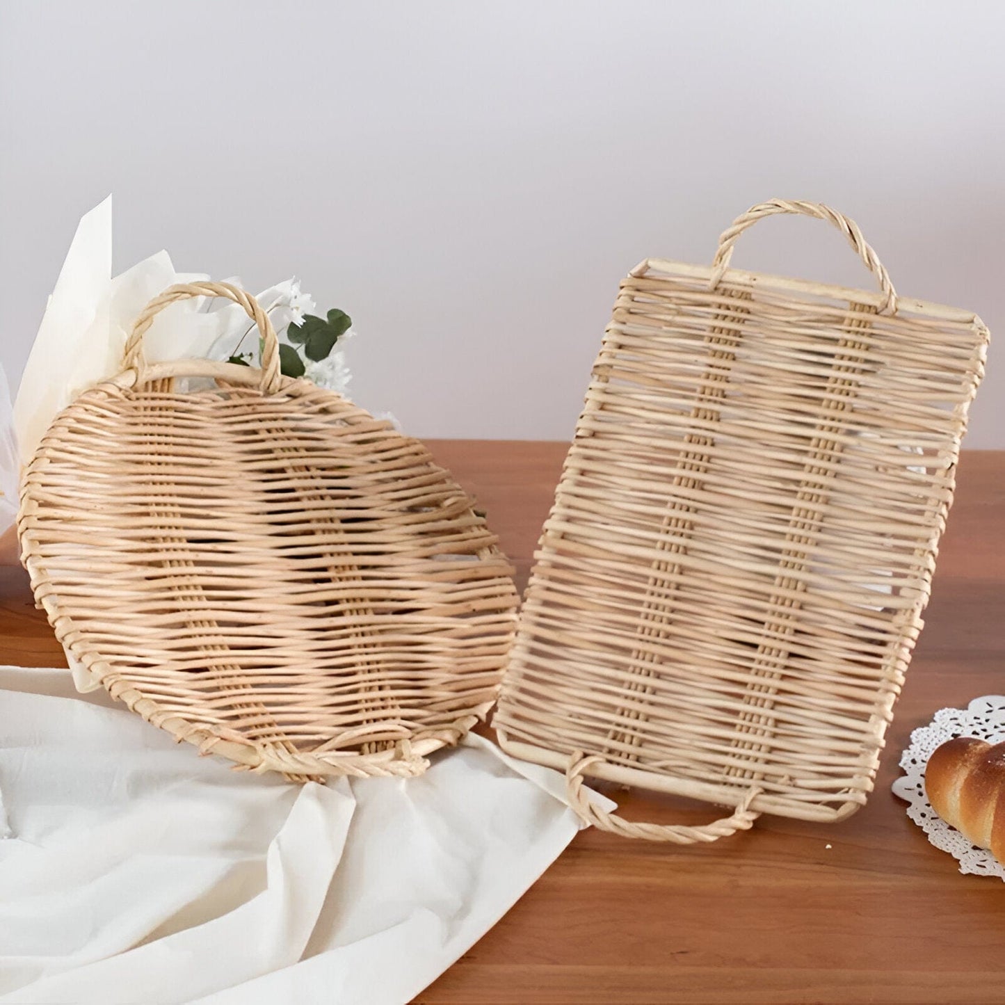 Woven Rattan Serving Tray