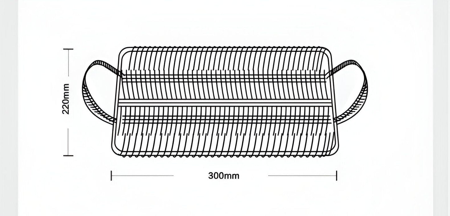 Woven Rattan Serving Tray