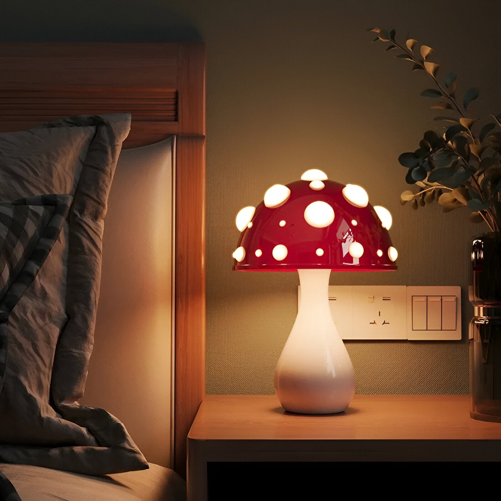 LED Tricolored Bulb Mushroom Lamp