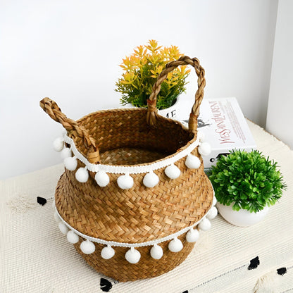  Boho Seagrass Wicker Basket