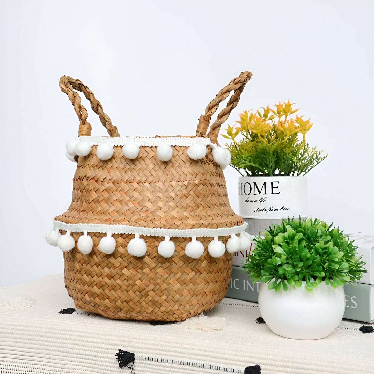  Boho Seagrass Wicker Basket