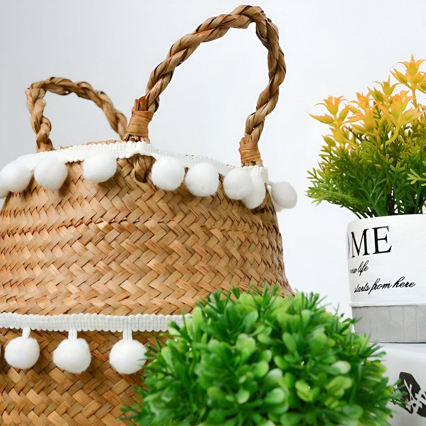  Boho Seagrass Wicker Basket