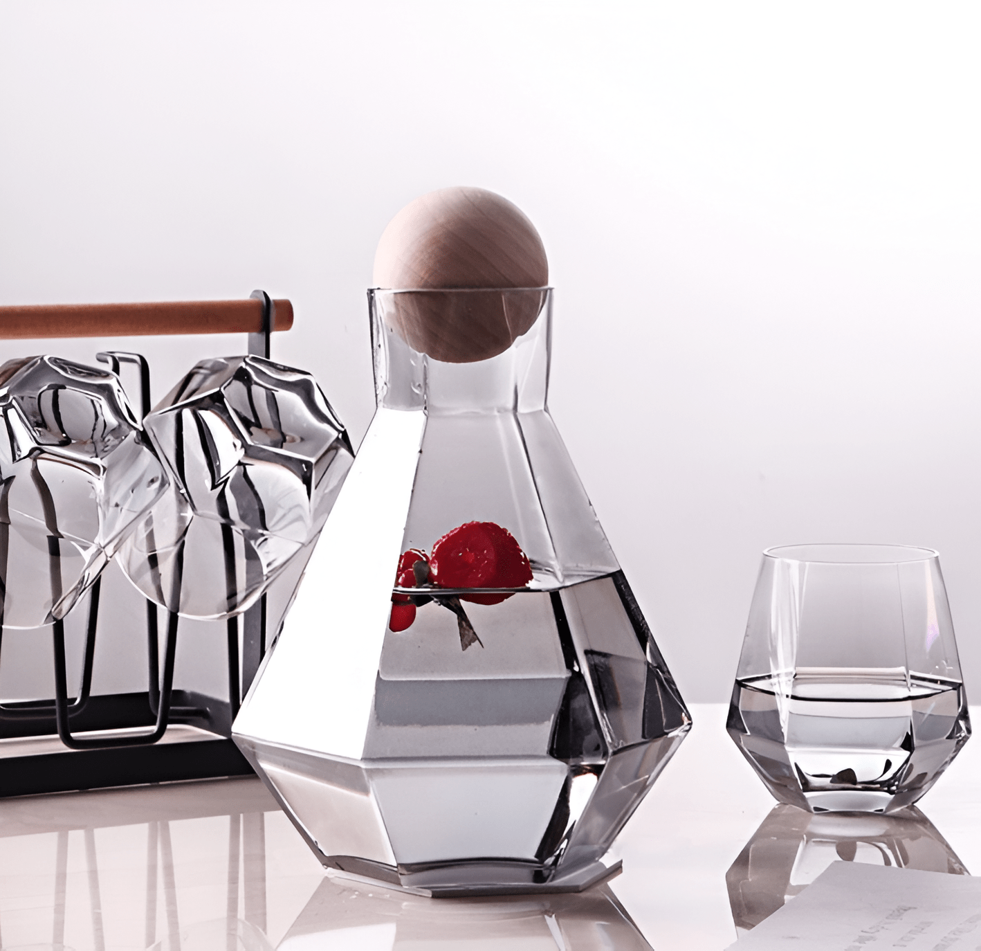 Geometrical Glass Carafe Drinkware