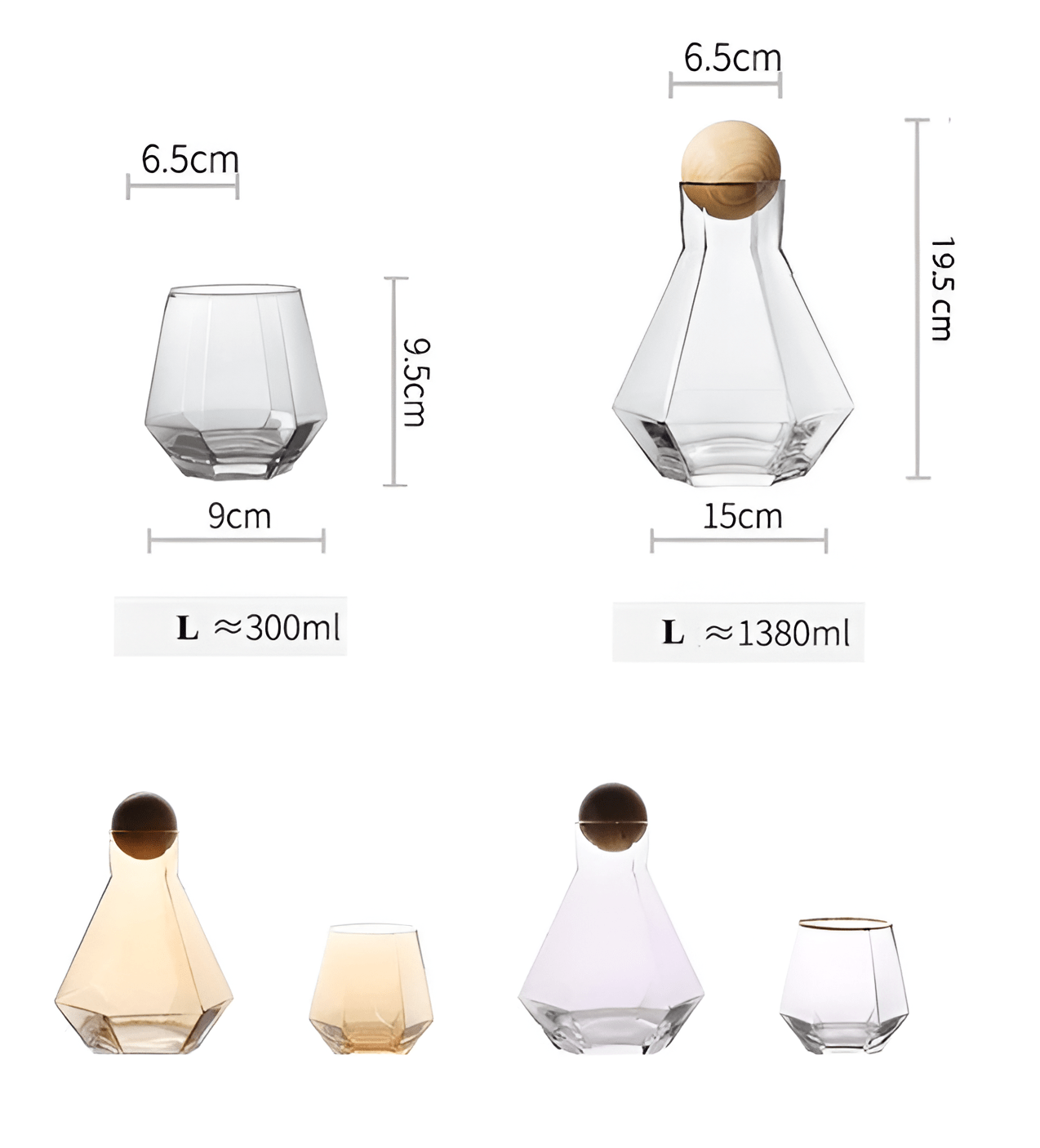 Geometrical Glass Carafe Drinkware